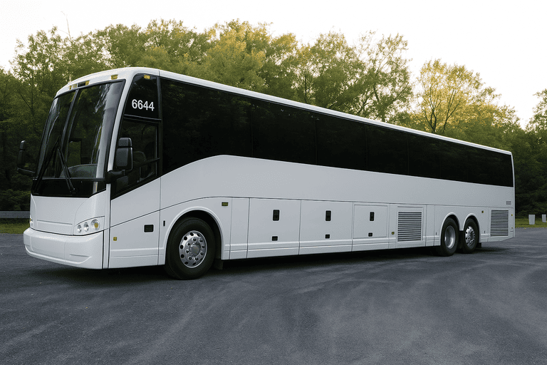 exterior of Fort Worth Minibus Company coach bus