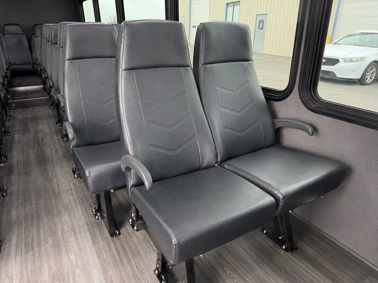 fort worth 18 passenger minibus inside