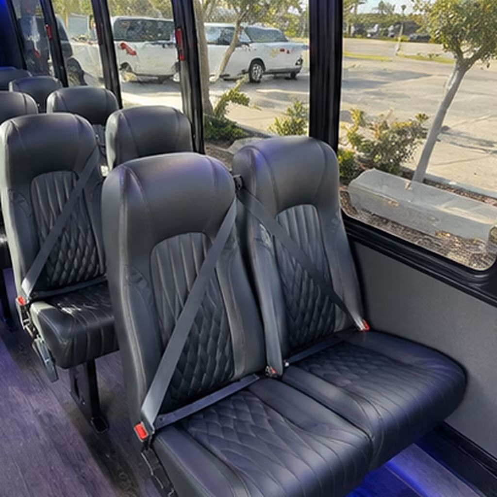 fort worth 28 passenger minibus inside