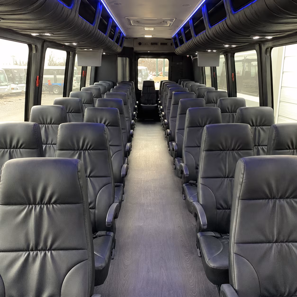 fort worth 28 passenger minibus interior