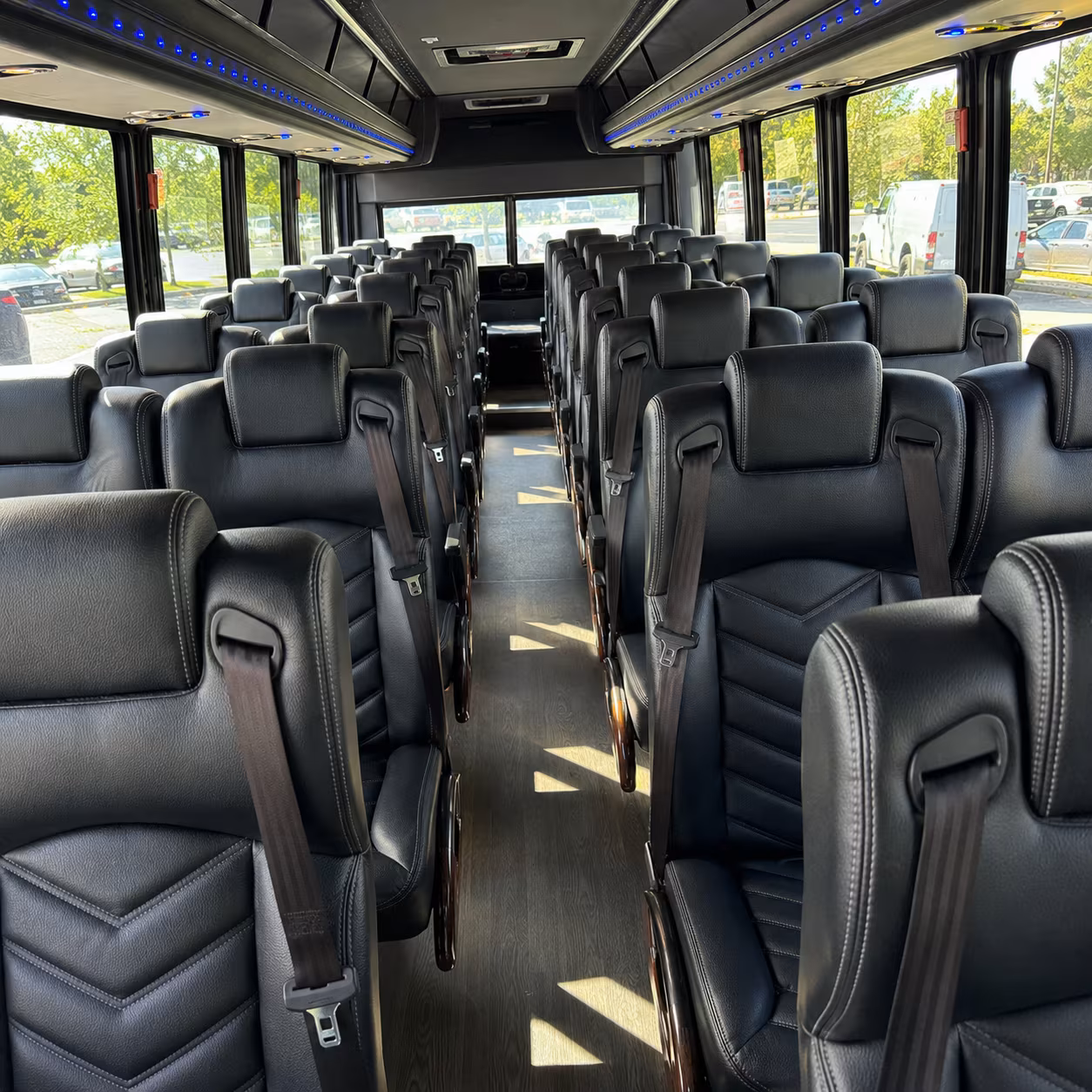 fort worth 35 passenger minibus inside