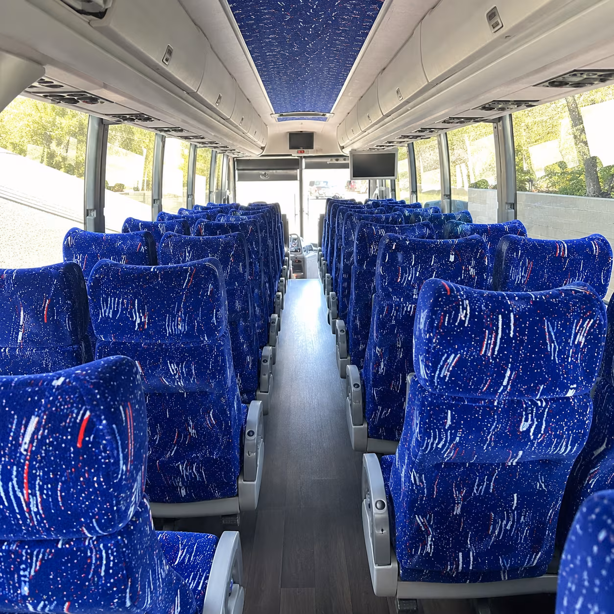 fort worth 50 passenger charter bus interior
