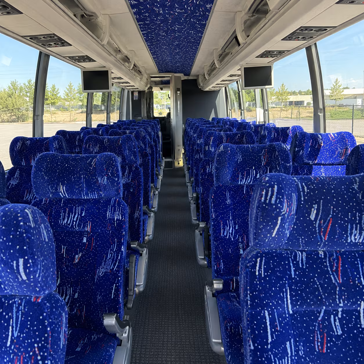 fort worth 54 passenger charter bus interior