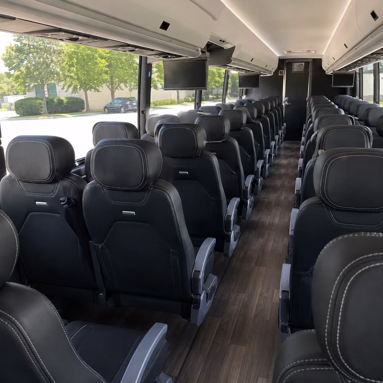 fort worth 56 passenger charter bus interior