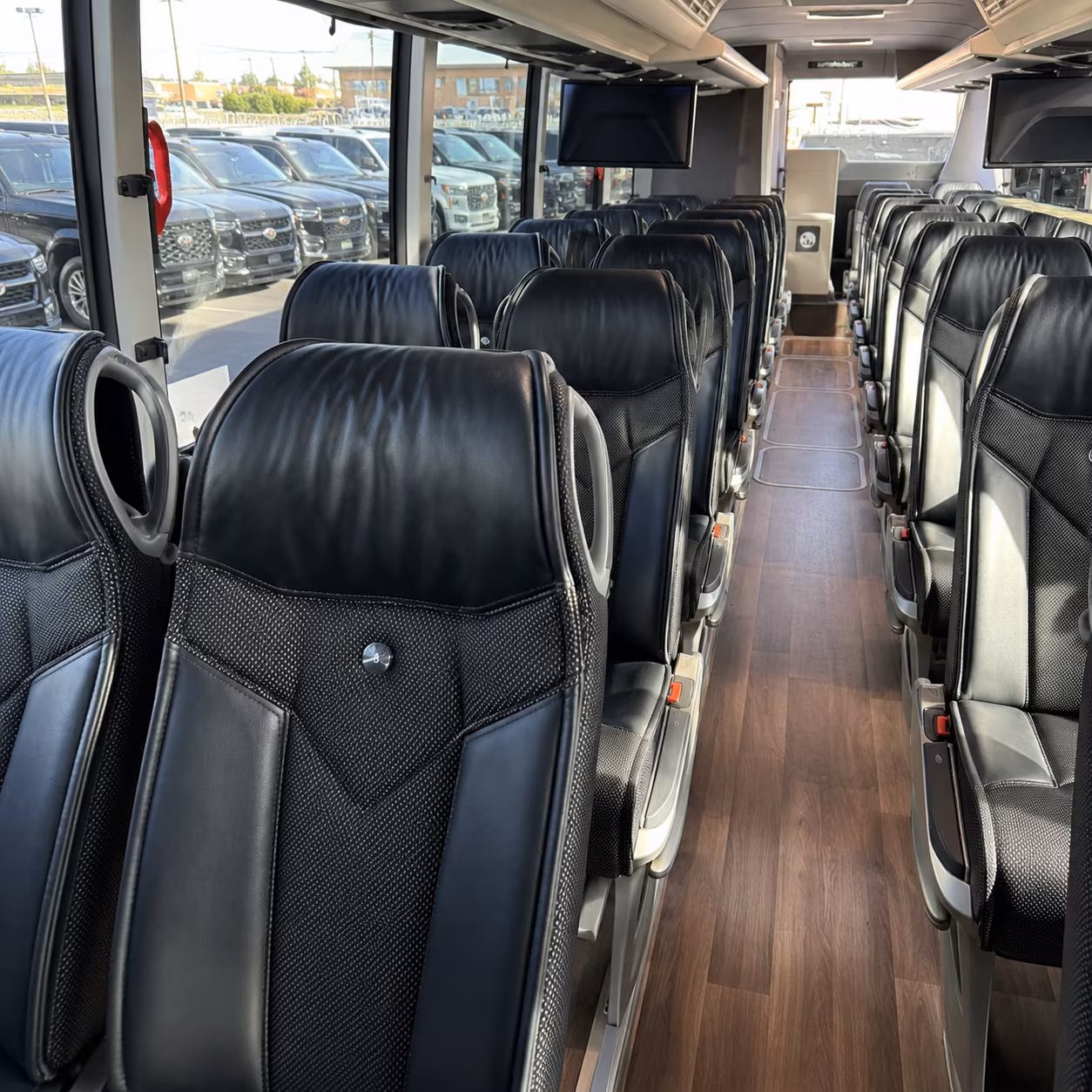 fort worth charter bus inside